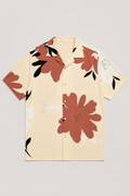 Camicia Uomo Estiva Fantasia Floreale Oversize