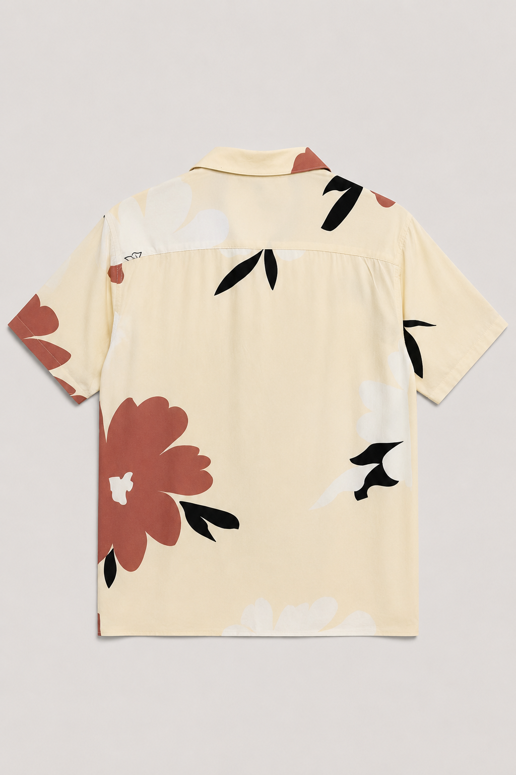 Camicia Uomo Estiva Fantasia Floreale Oversize