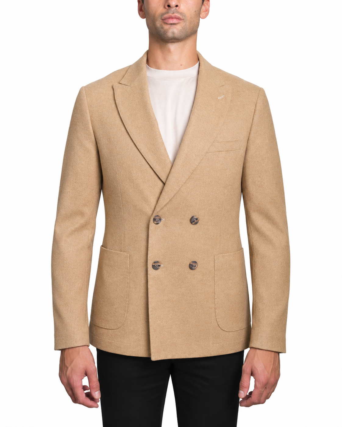 Giacca Doppiopetto Soft Cammello