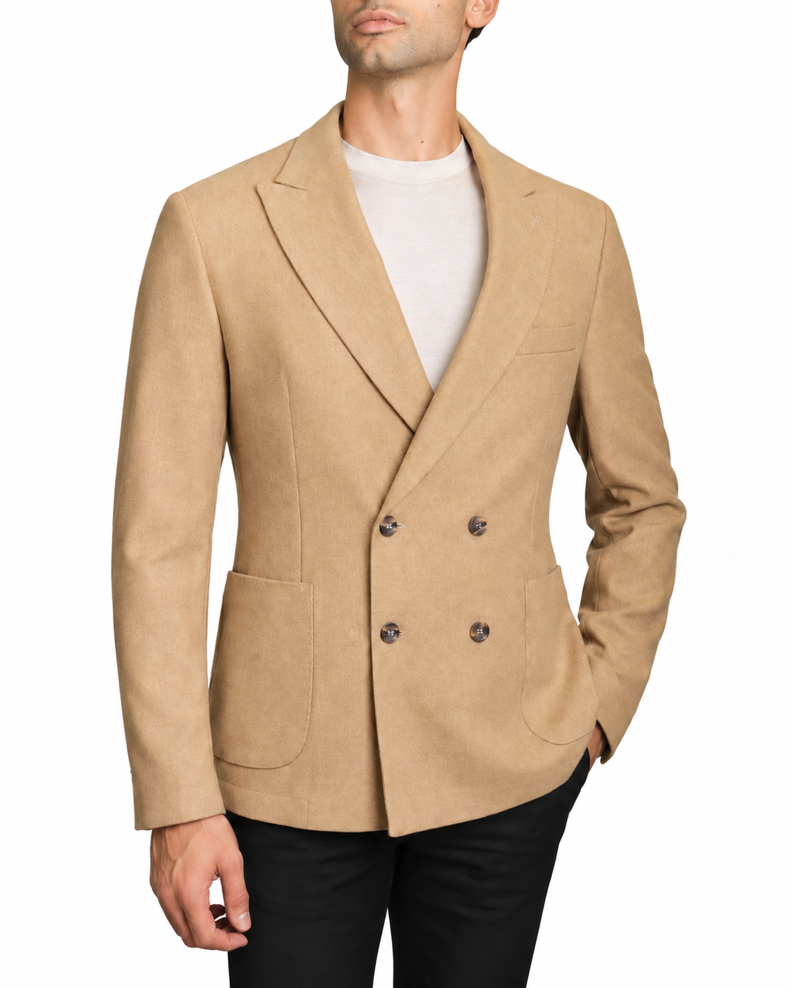 Giacca Doppiopetto Soft Cammello