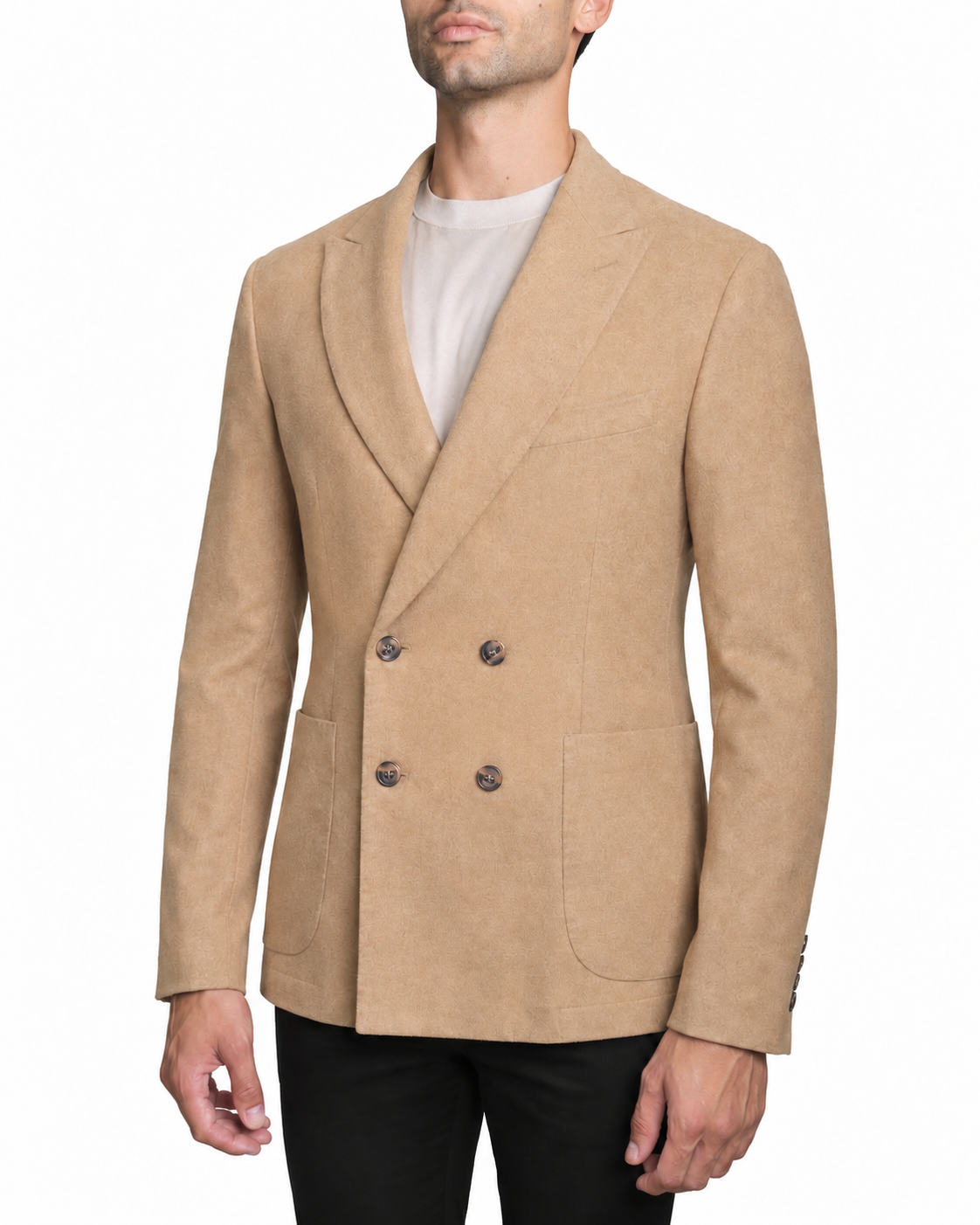 Giacca Doppiopetto Soft Cammello