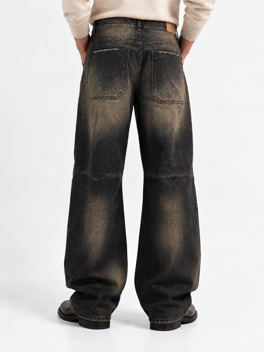 Jeans Wide Leg Vintage Sand