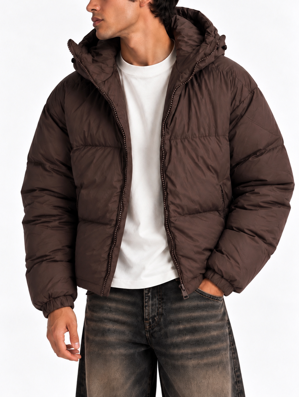 Giubbino Puffer Uomo con Cappuccio