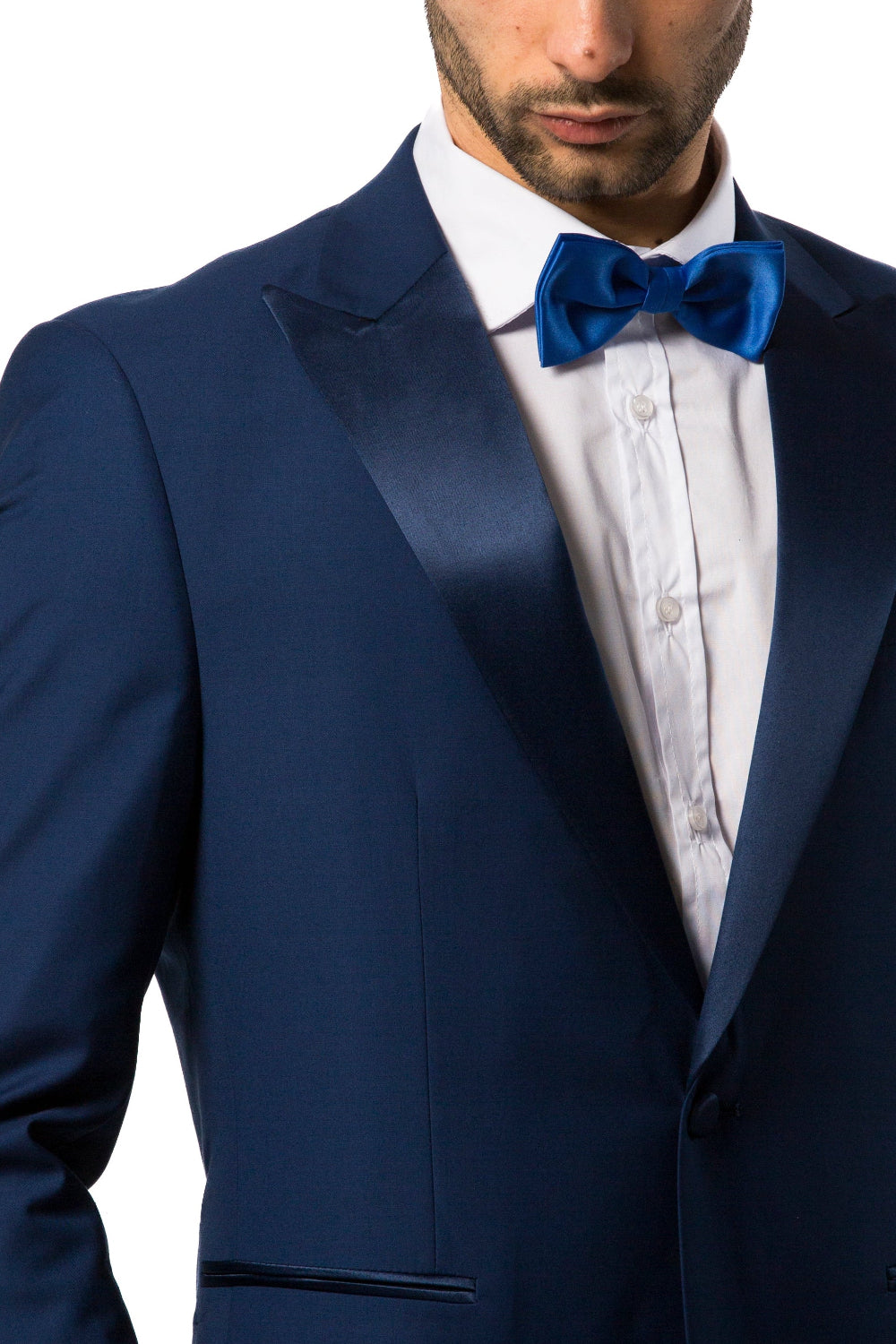 Abito Uomo Blu con Rever a Lancia in Raso