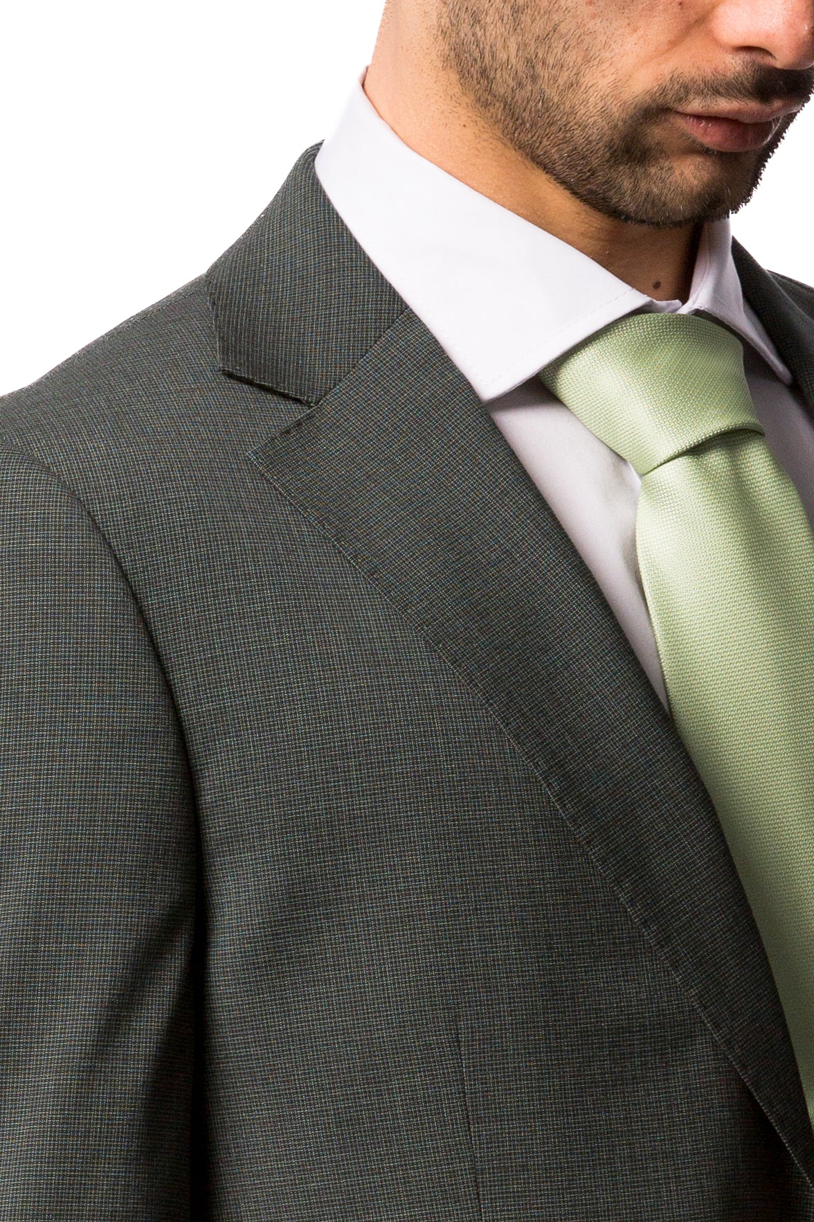 Abito Uomo Verde Oliva Microtexture