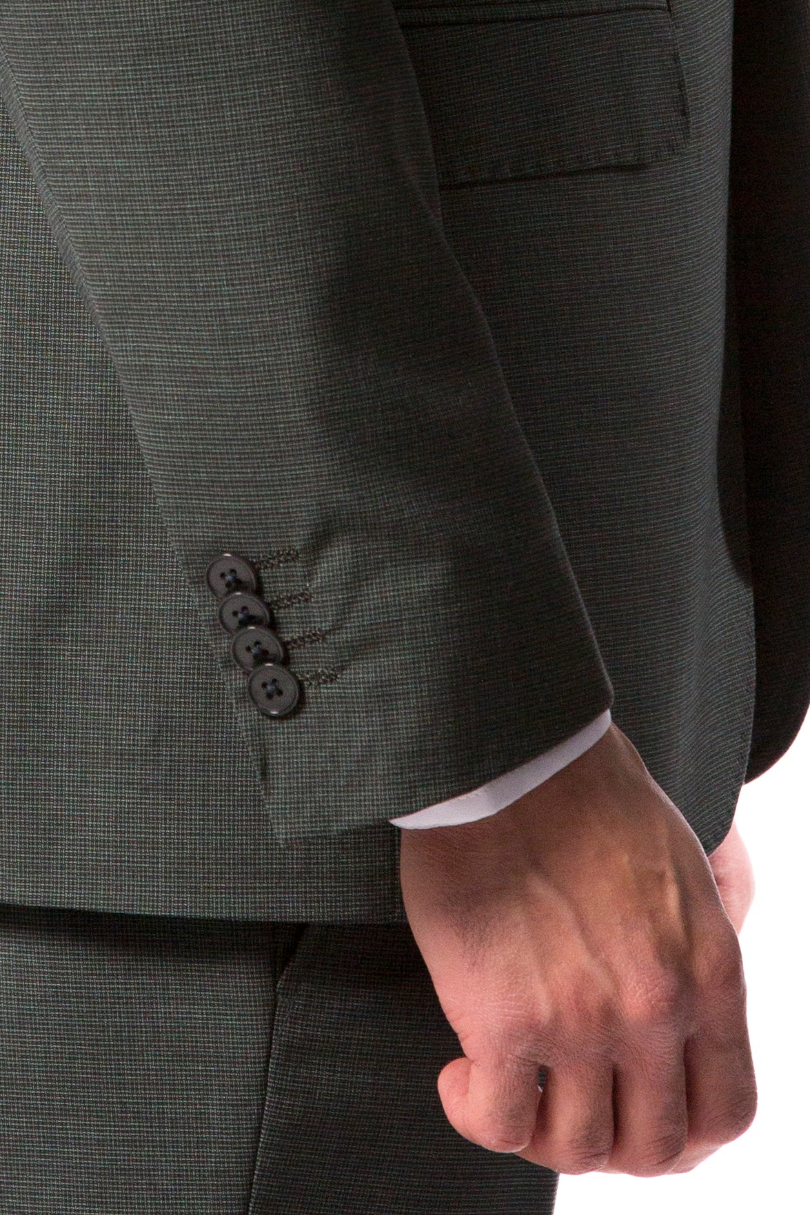 Abito Uomo Verde Oliva Microtexture