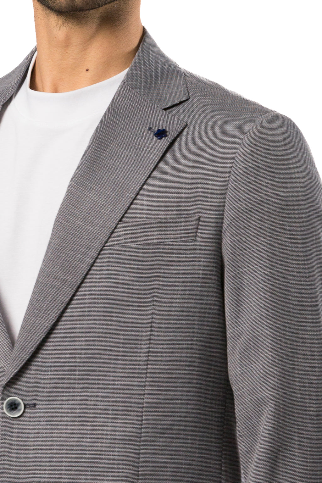 Giacca Uomo Grigio Chiaro Microtexture
