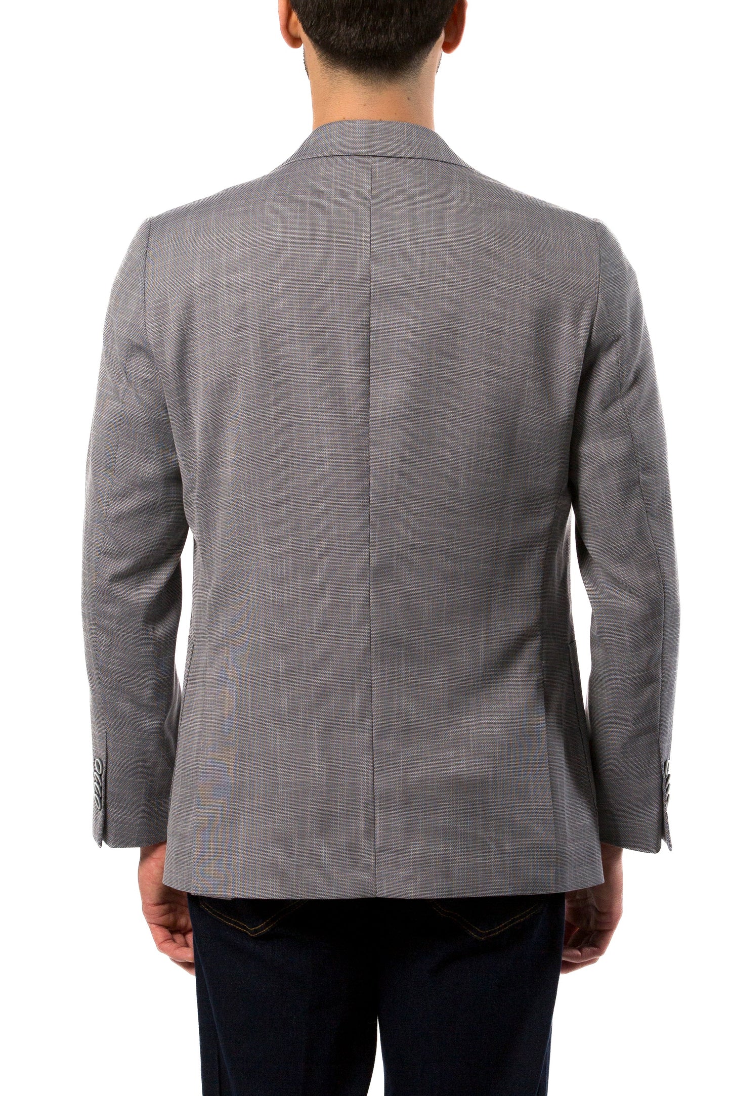 Giacca Uomo Grigio Chiaro Microtexture