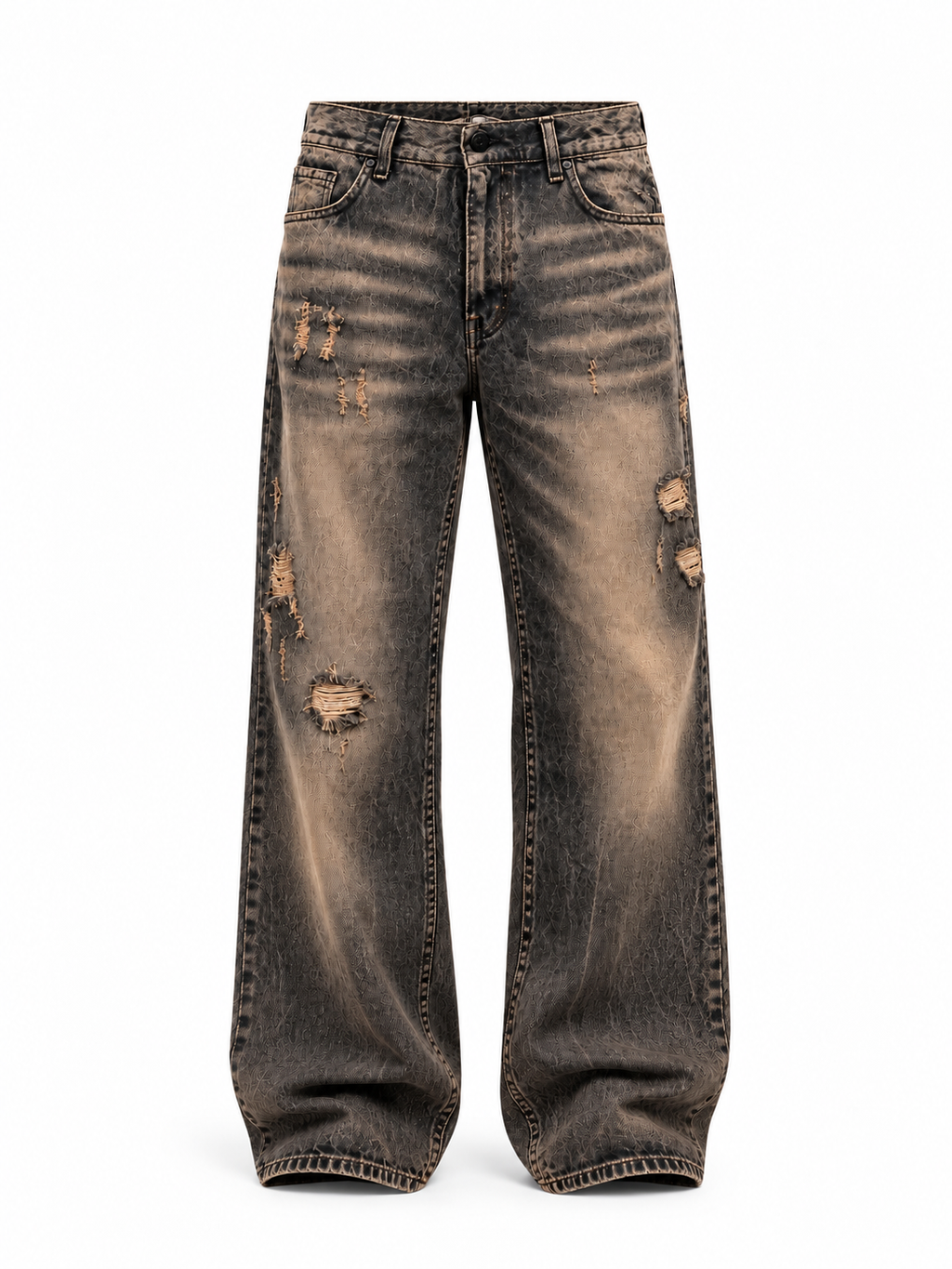 Jeans Wide Leg Vintage Sand - vista frontale